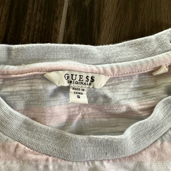 Guess ASAP Rocky Striped T-Shirt Cotton Candy S Small Oversized Mens Pink - Picture 3 of 3
